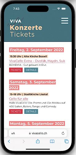 Konzert/Tickets vivacello.ch
