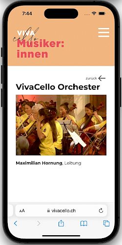 Musiker:innen vivacello.ch